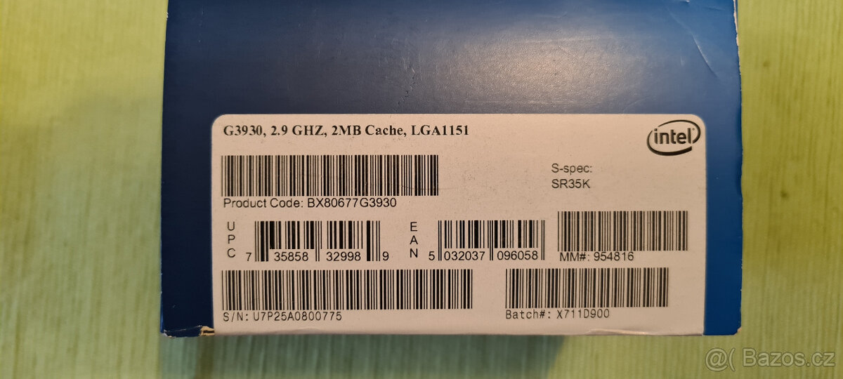 CPU Intel Celeron G3930 - 2ks - 4