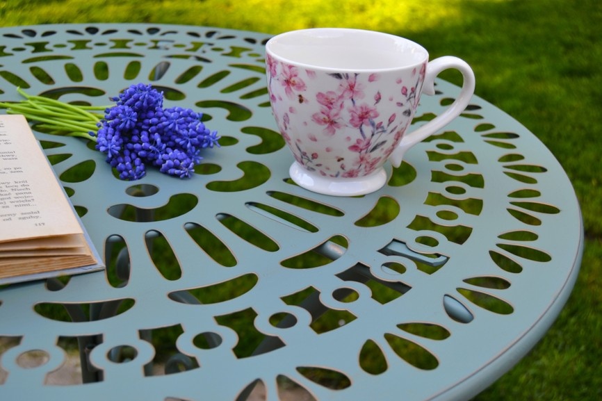 Kovový set PROVENCE - pastelová zelená - 4