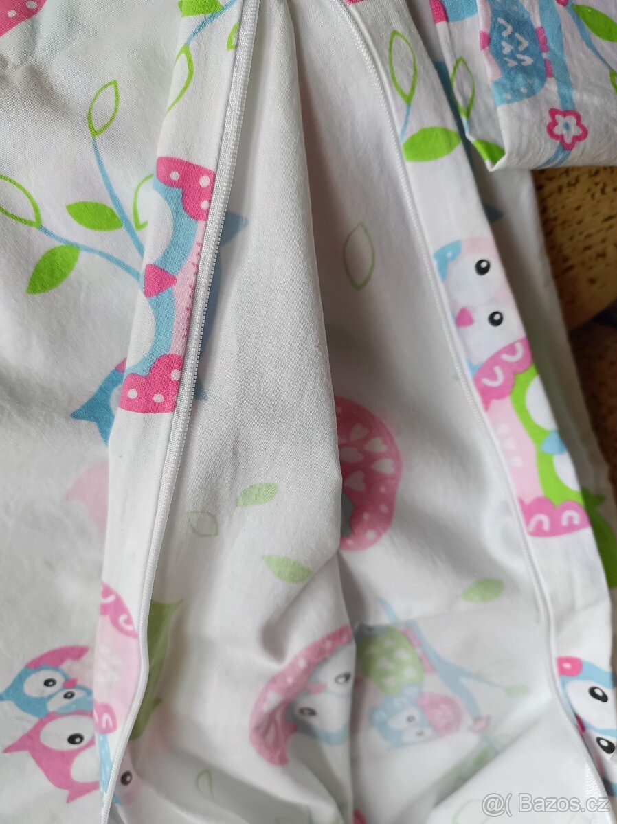 NOVÉ povlečení do dětské postýlky (bílý podklad) 135 x 100cm - 4