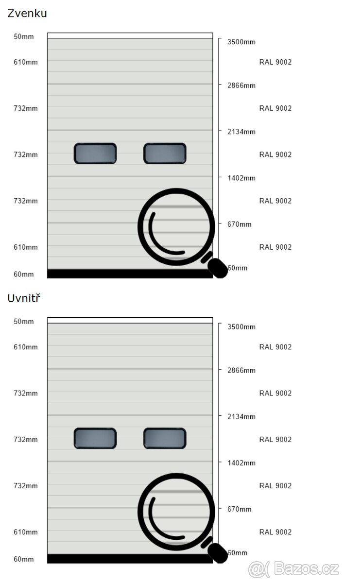 Prodám dvoje kompletní sekční vrata Lomax - 4