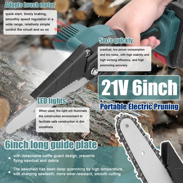 aku řetězová pilka 6", 21V - 4