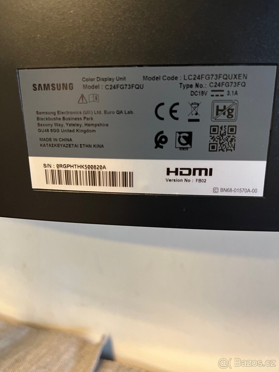 Monitor Samsung, prohnutý 24”, full HD - 4
