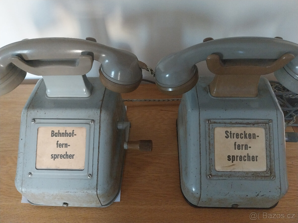 Nádražní (drážní) telefony, vlaky 50tá léta Německo 2 ks - 4
