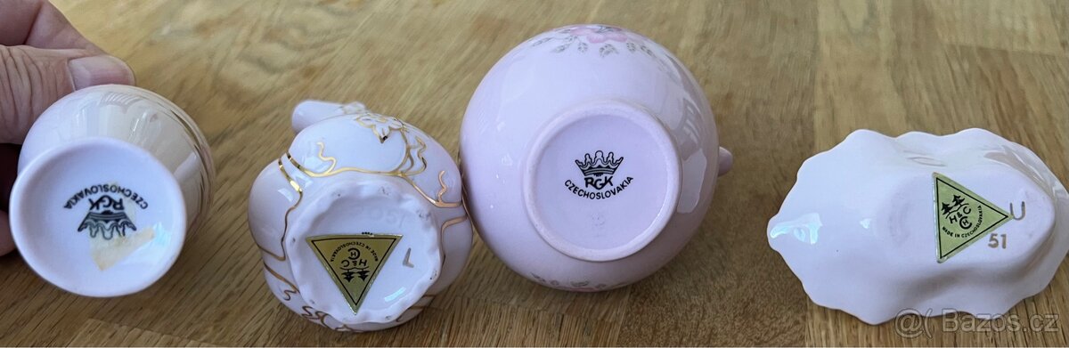 Karlovarský růžový porcelán. - 4