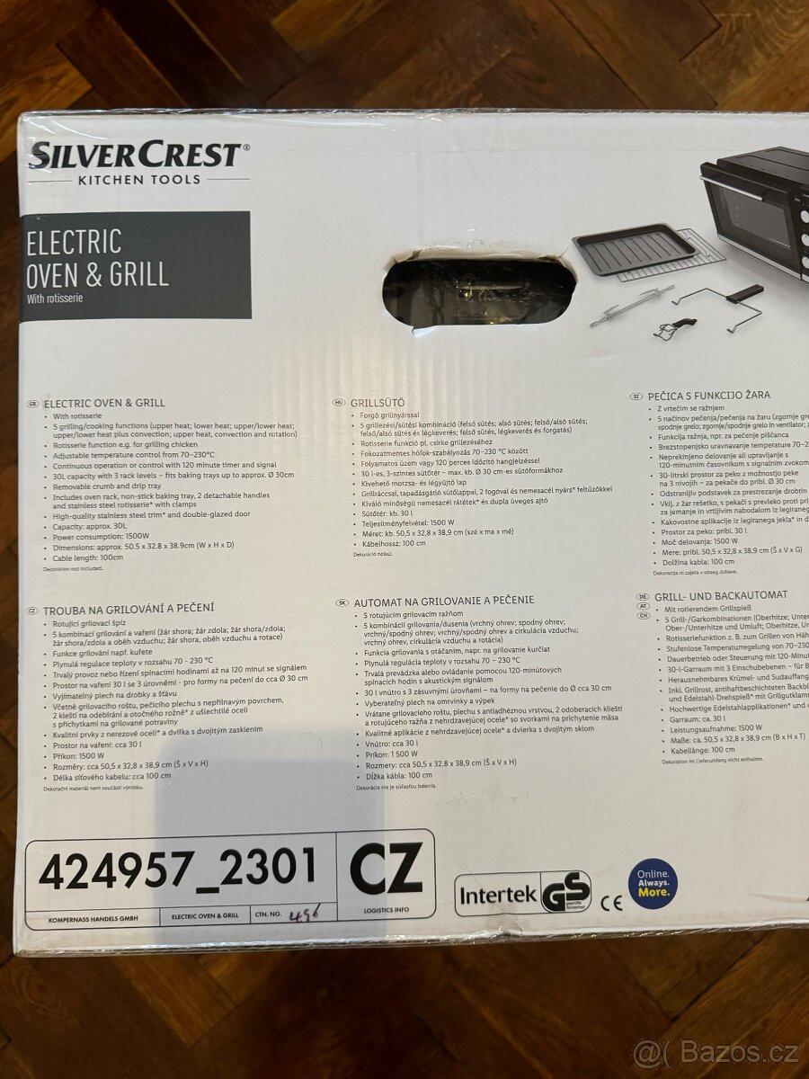 Trouba na grilování a pečení SGBR 1500 D4 nová - 4