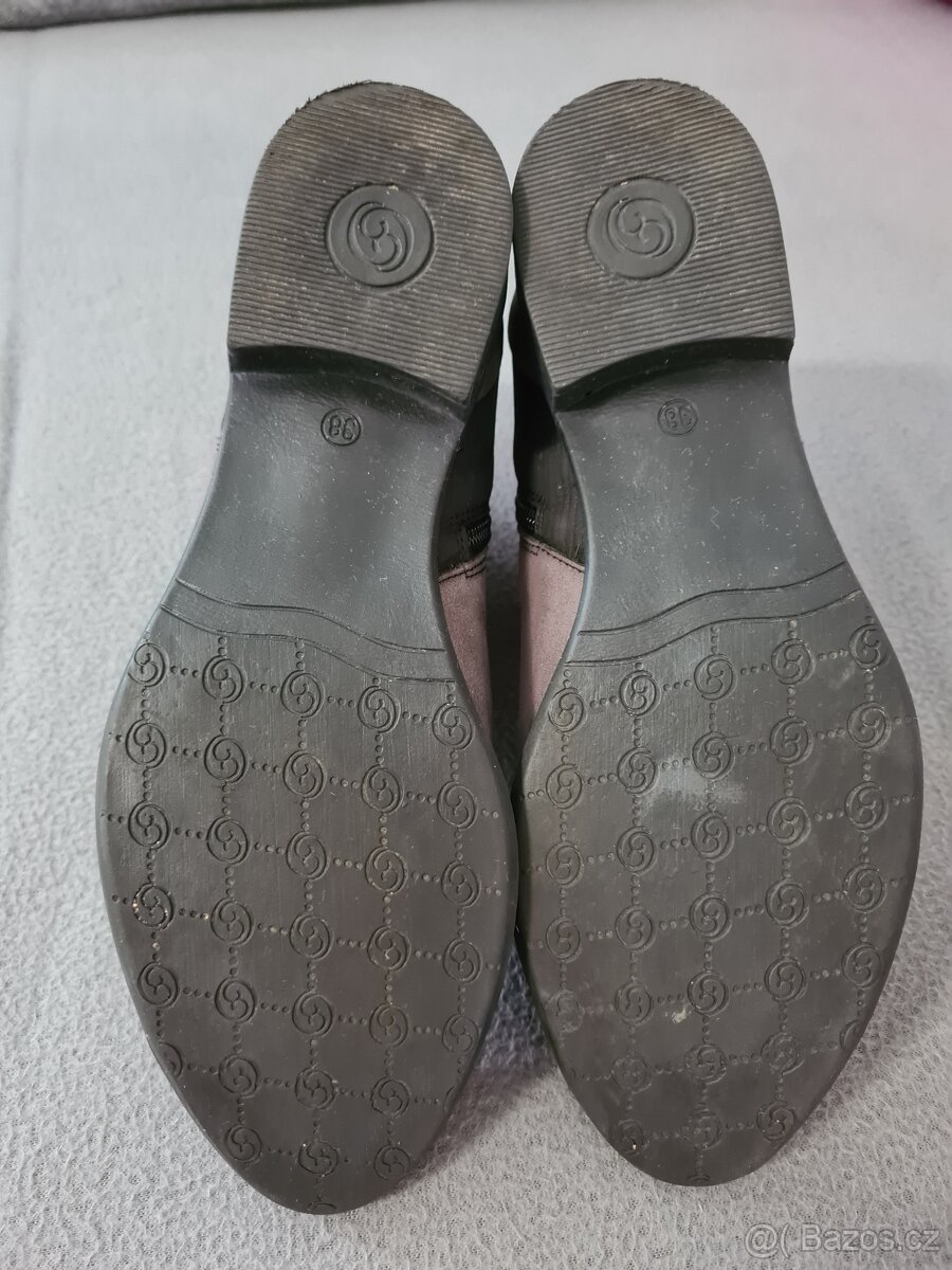 Kožené polokozačky carini vel. 38 - 4