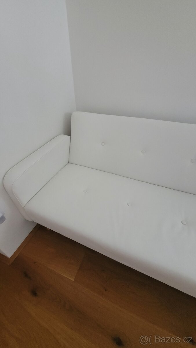 Bílá rozkládací sedacka Regor - 4