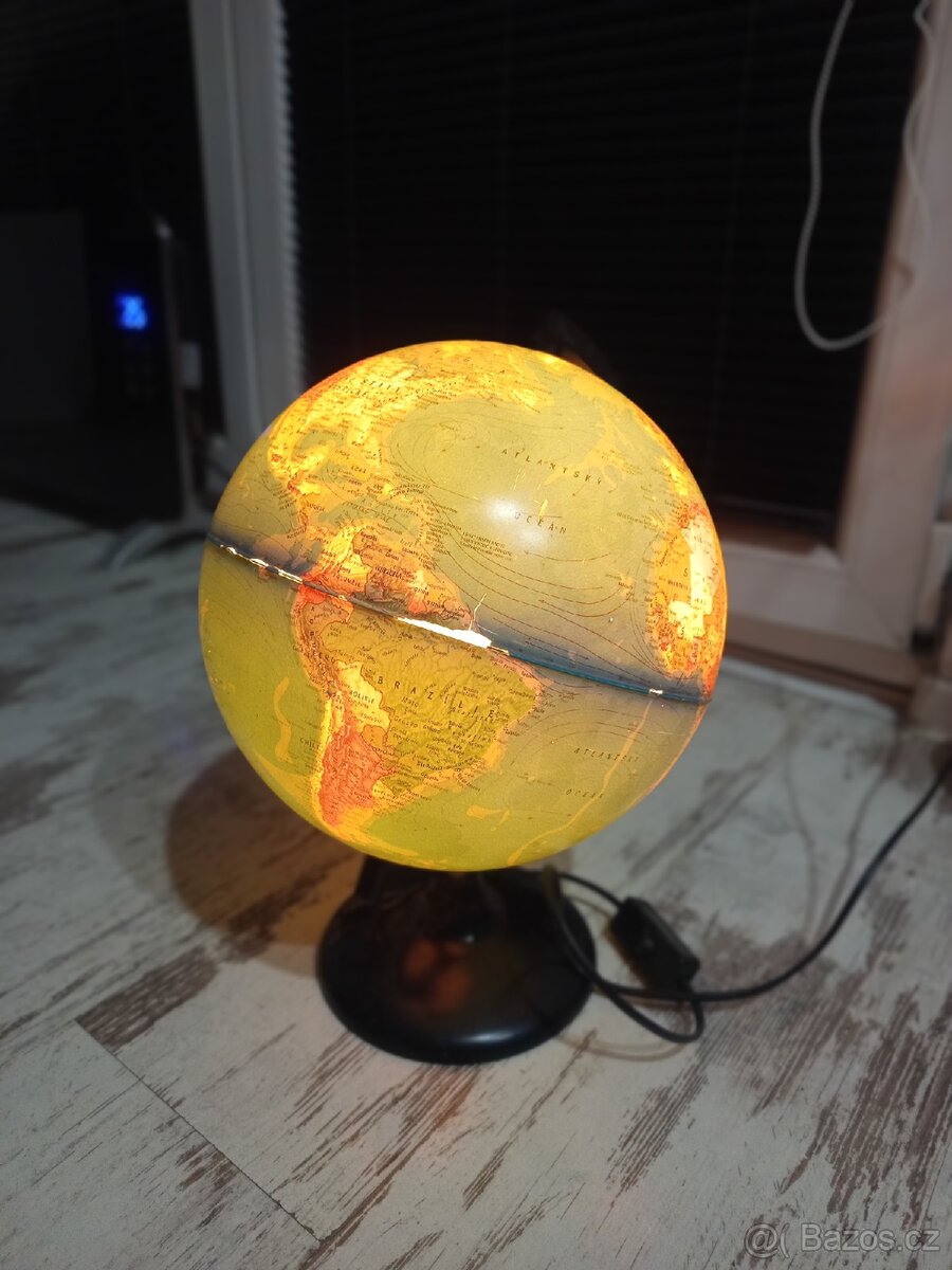 Velký svítící glóbus, lampička - 4