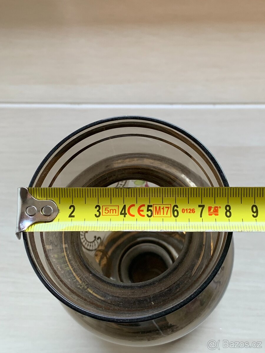 Váza hnědá se zlatým dekorem - 4