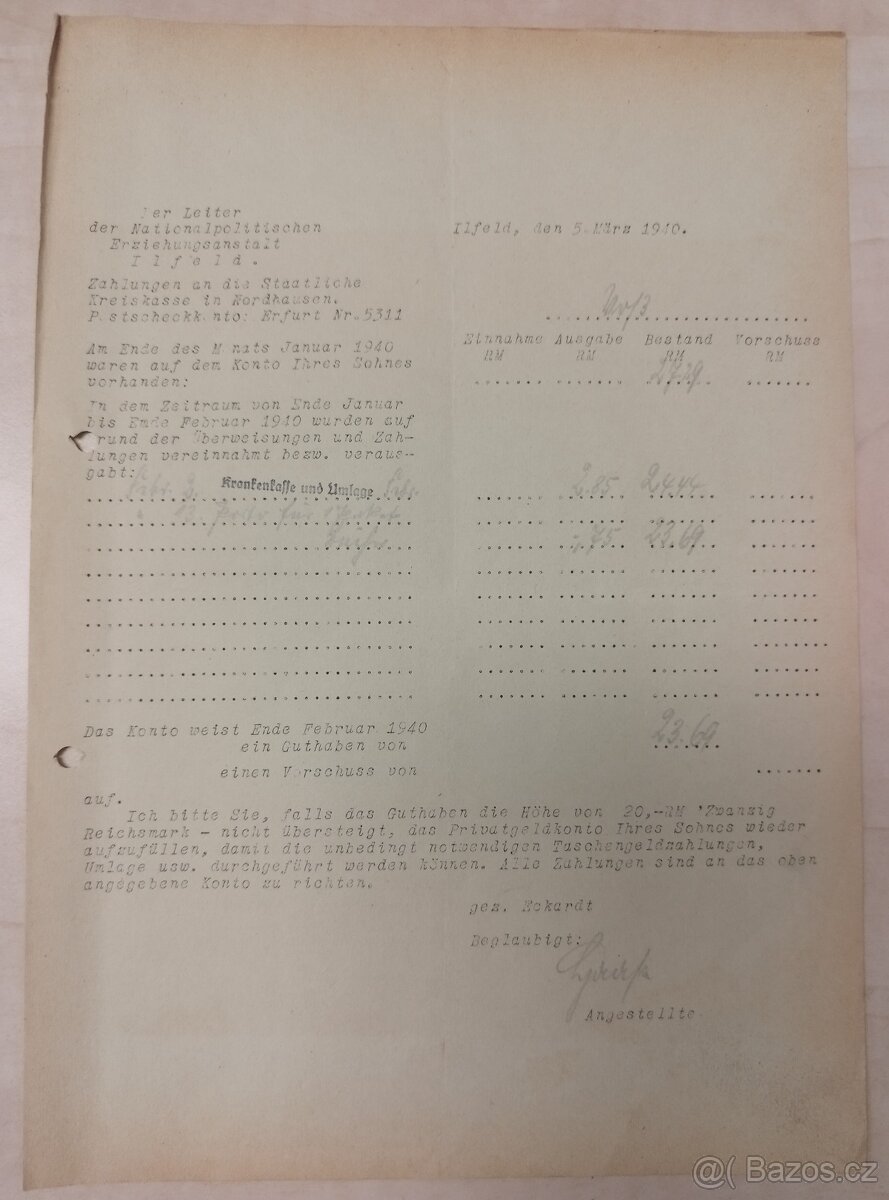 DOKUMENTY PO GENERÁL SS BERNHARD VOSS 2 - 4