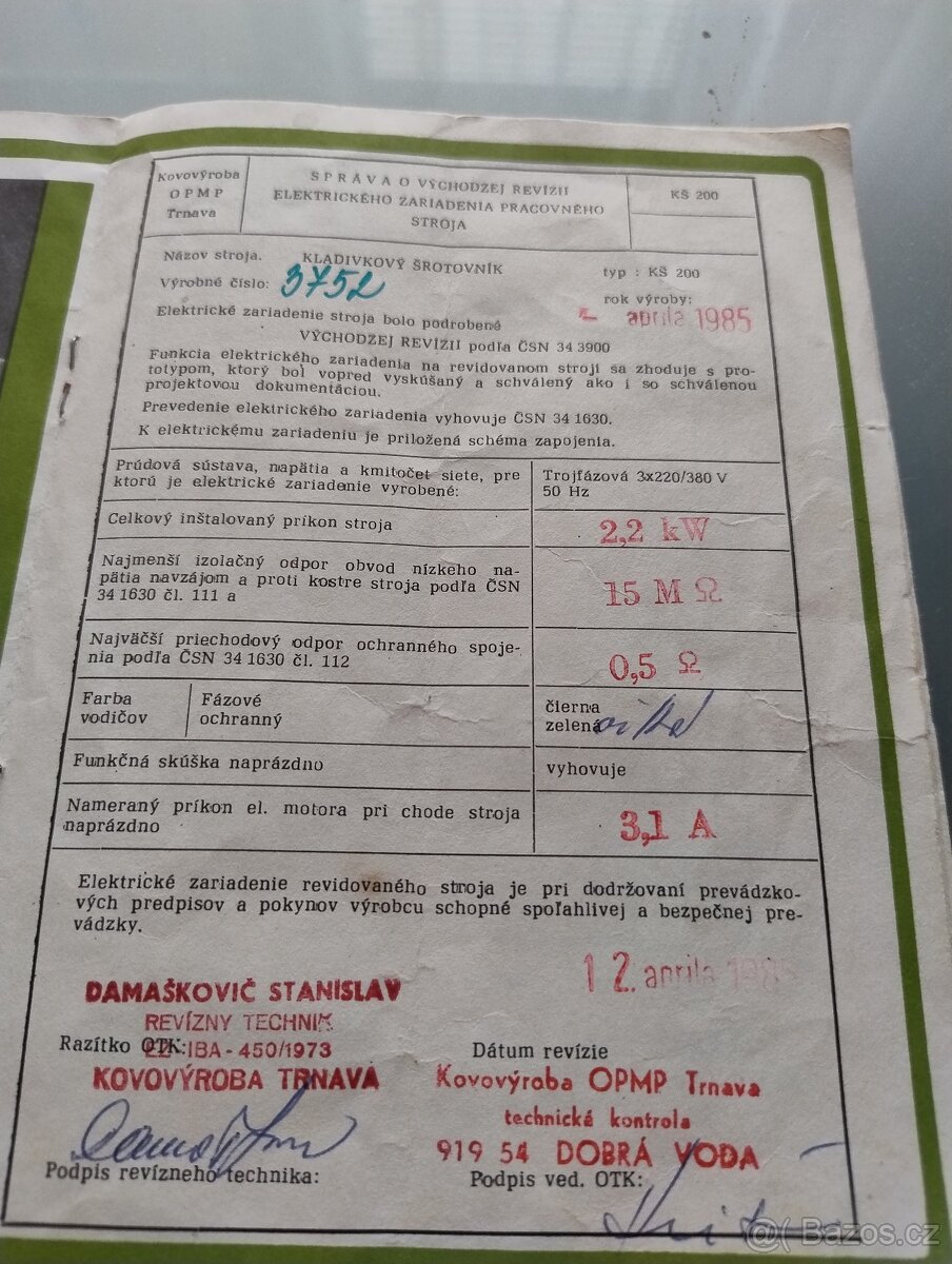 Šroťák na obilí KŠ 200 - 4