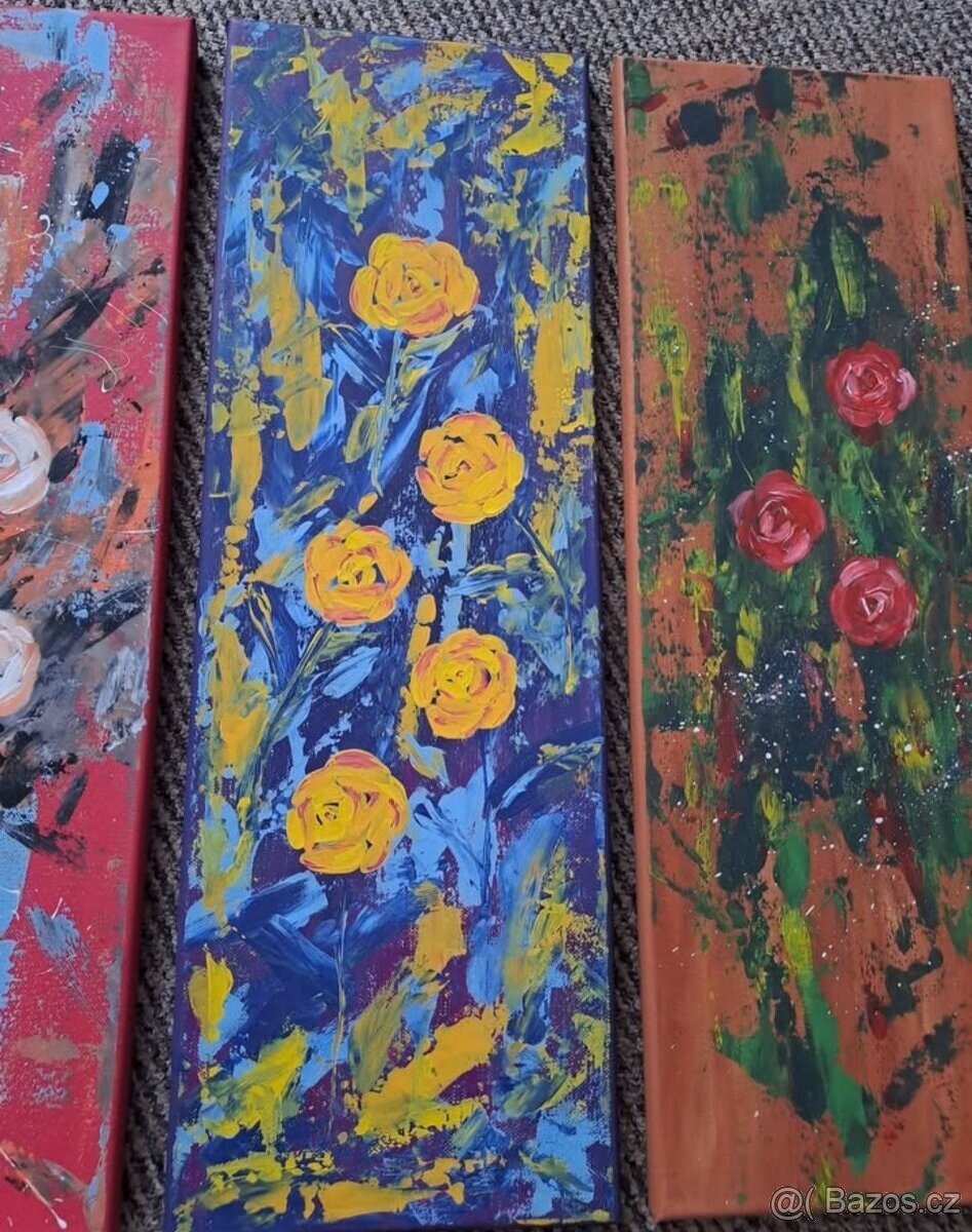 Ručně malované obrazy akryl - 4
