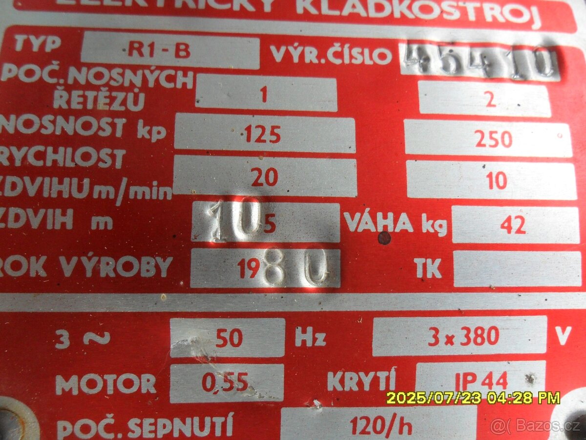 Eletridký kladkostroj - 4