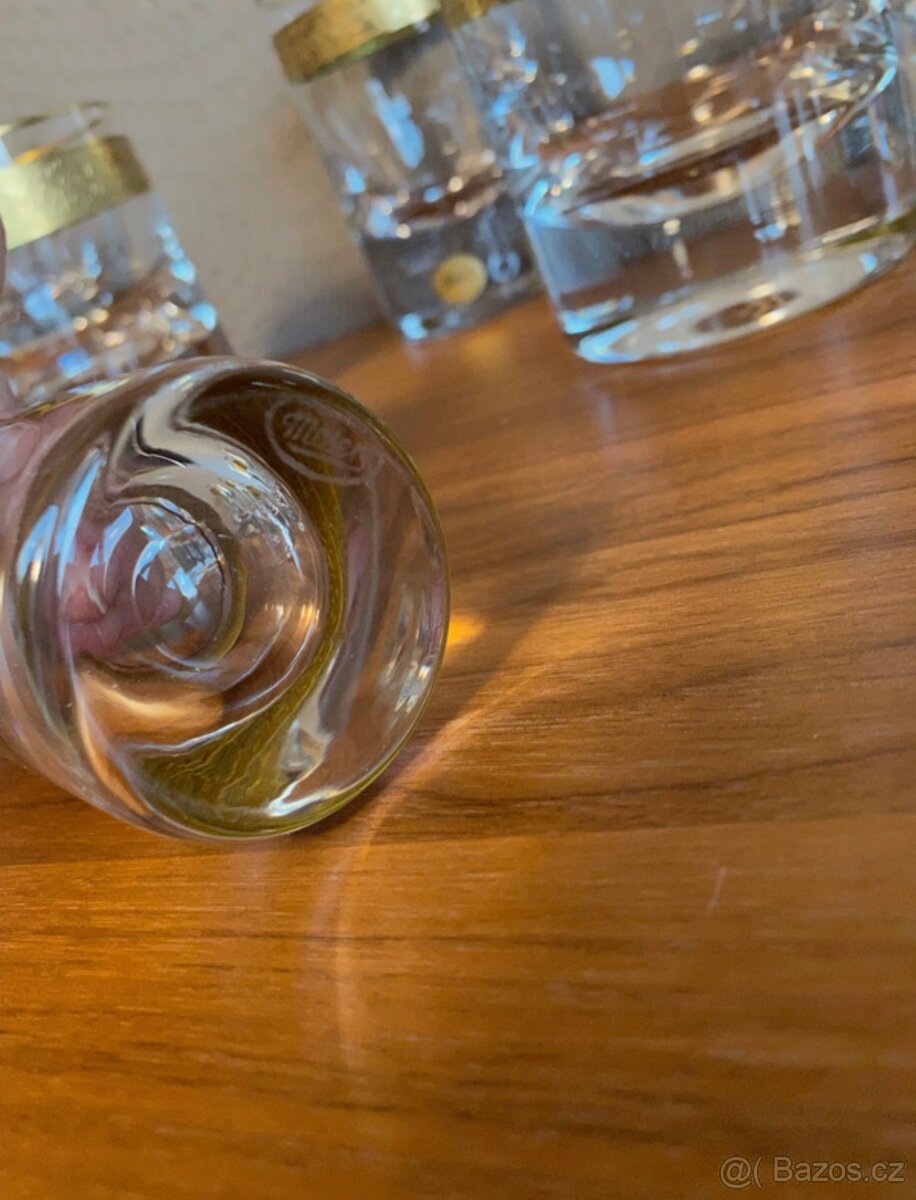 Set skleniček Moser , 18 kusů , 24K zlato, Splendid - 4