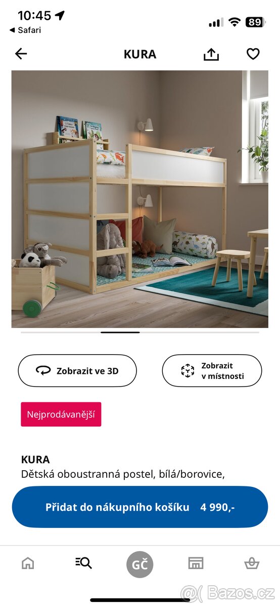 Oboustranná patrová postel Ikea - 4