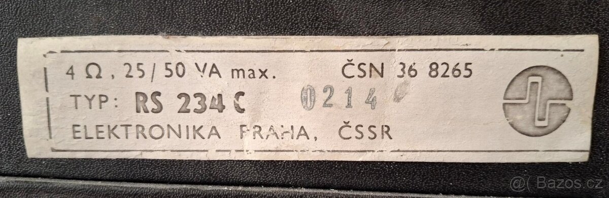 Reproduktorová soustava Elektronika Praha RS 234 C - 4