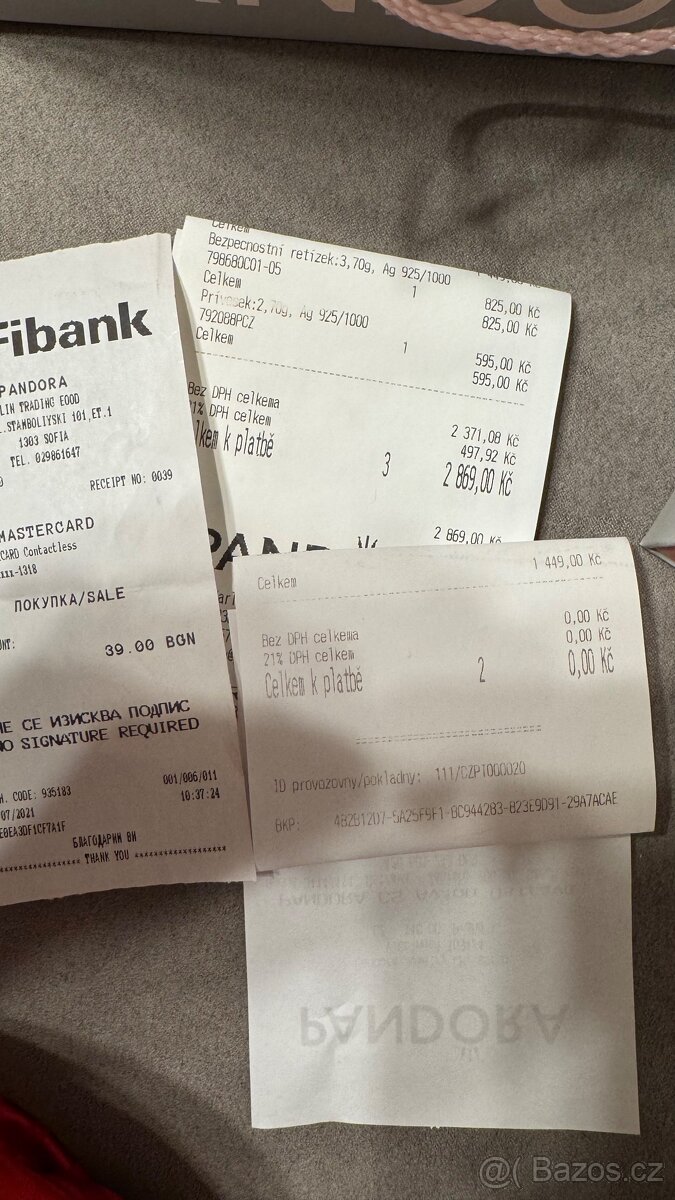 Pandora náramek s přívěsky a balením - 4