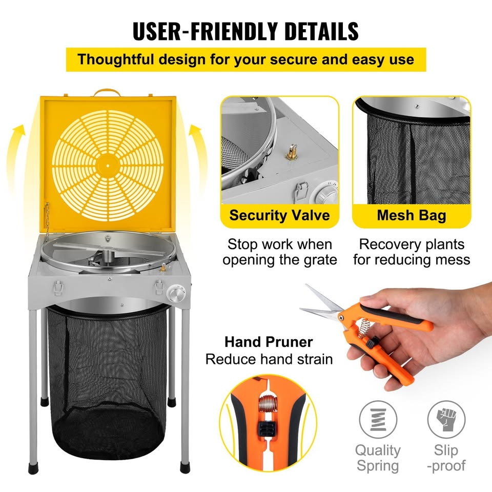 Hydroponický 3 rychlostní elektrický zastřihovač pupenů - 4