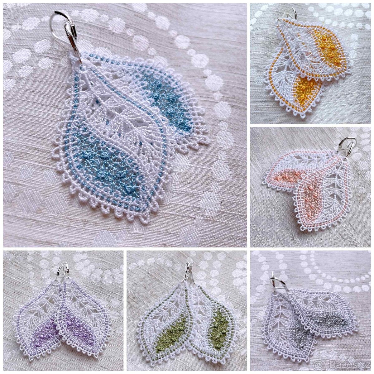 Náušnice krajkové - 4