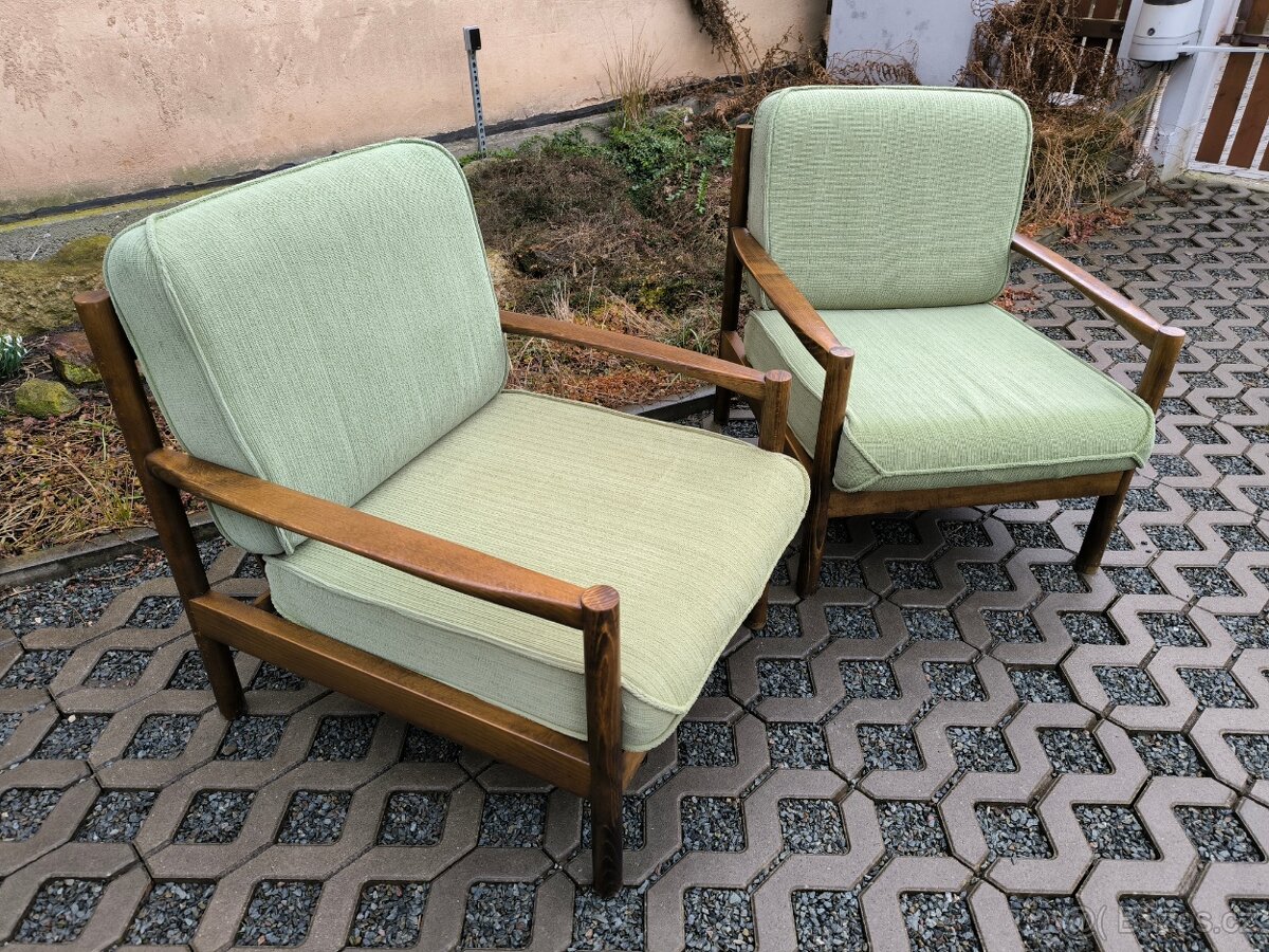 Retro párová křesla TON - Brusel 60. léta - 4