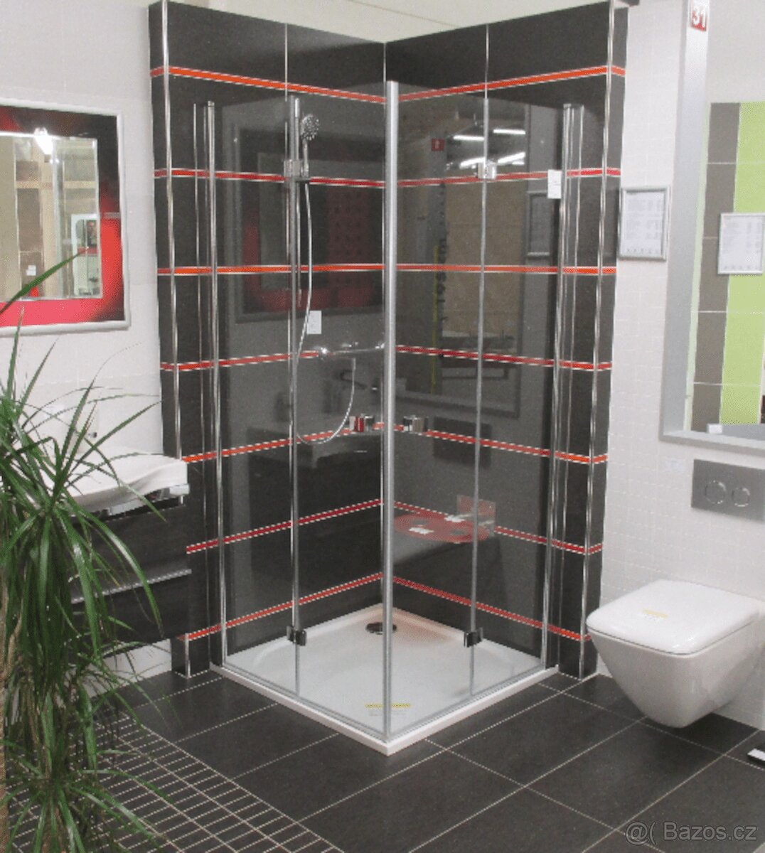 Sprchová vanička Anima, Limnew - litý mramor 90x90 cm - 4