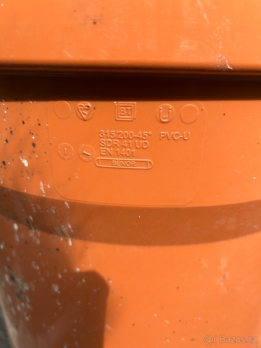 Odbočka kanalizační DN 315/160 DN 315/200, 45, tvarovky - 4