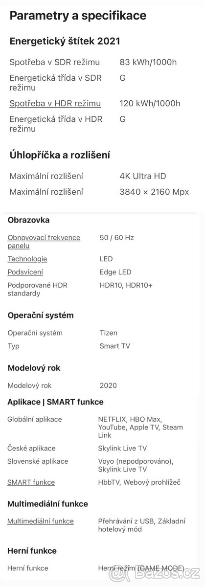 43" Samsung UE43TU7172 108cm - 4