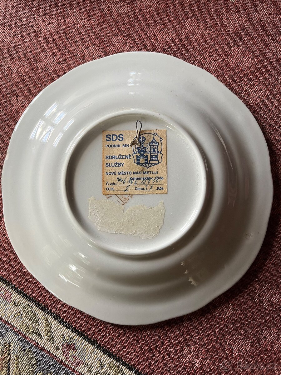 Ručně malovaný starý talíř - 4