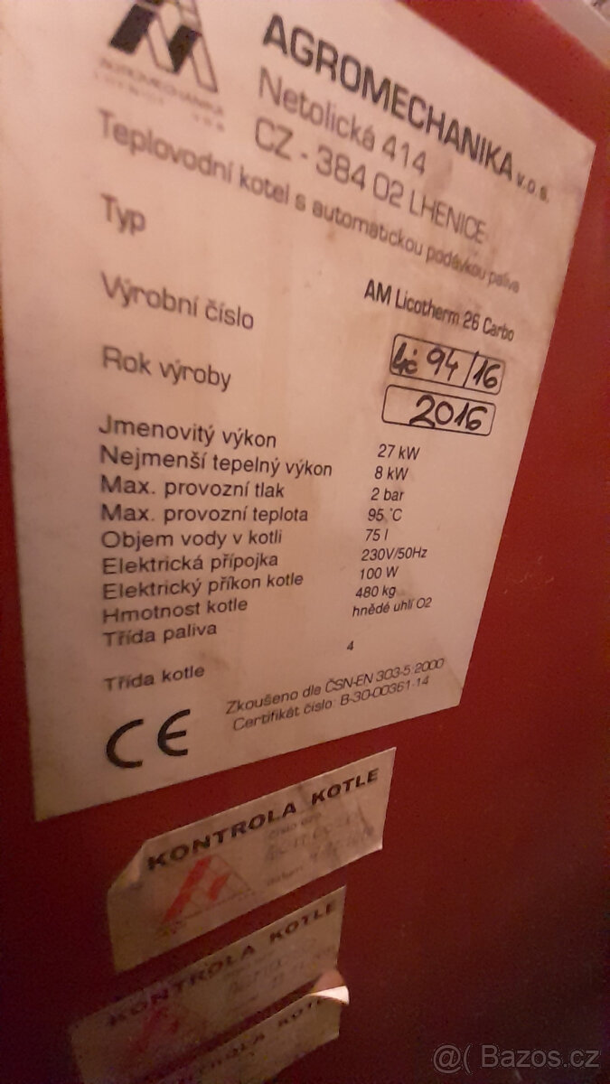 Prodám automatický kotel na uhlí AM 26 Carbo - 4