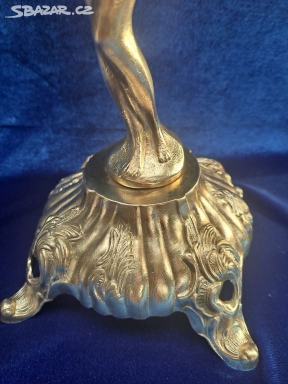 Francouzská secesní petrolejová lampa k olympiádě 1900 - 4