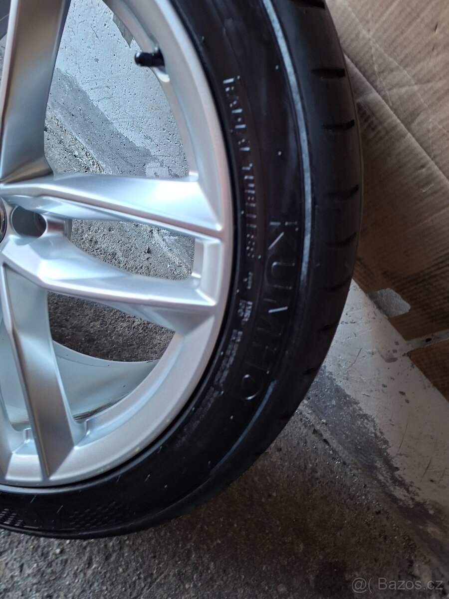 Alu kola Audi R20 5x112 originál s novýma gumová kumho. - 4