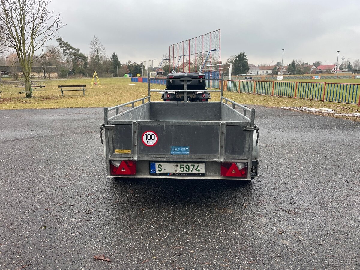 Bržděný přívěs HAPERT 2000 kg, 130X250 cm, nová stk - 4