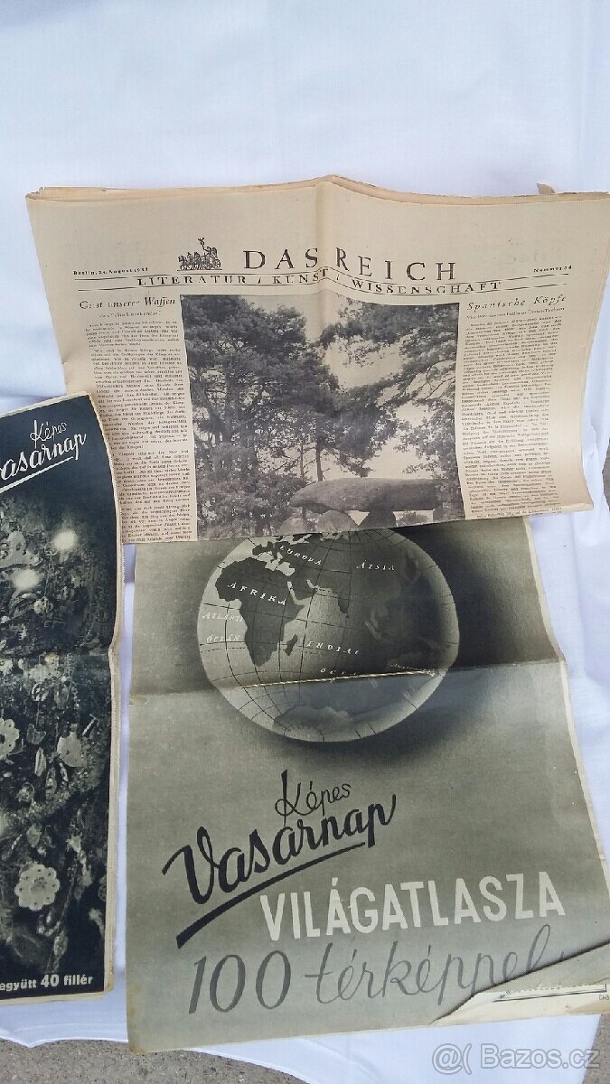 Opasek, sumku , žehličky, noviny - 4