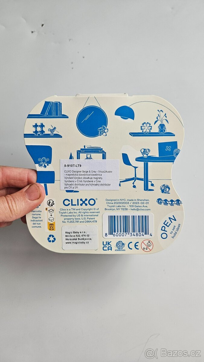 CLIXO - magnetická stavebnice 9 dílů (nová) - 4