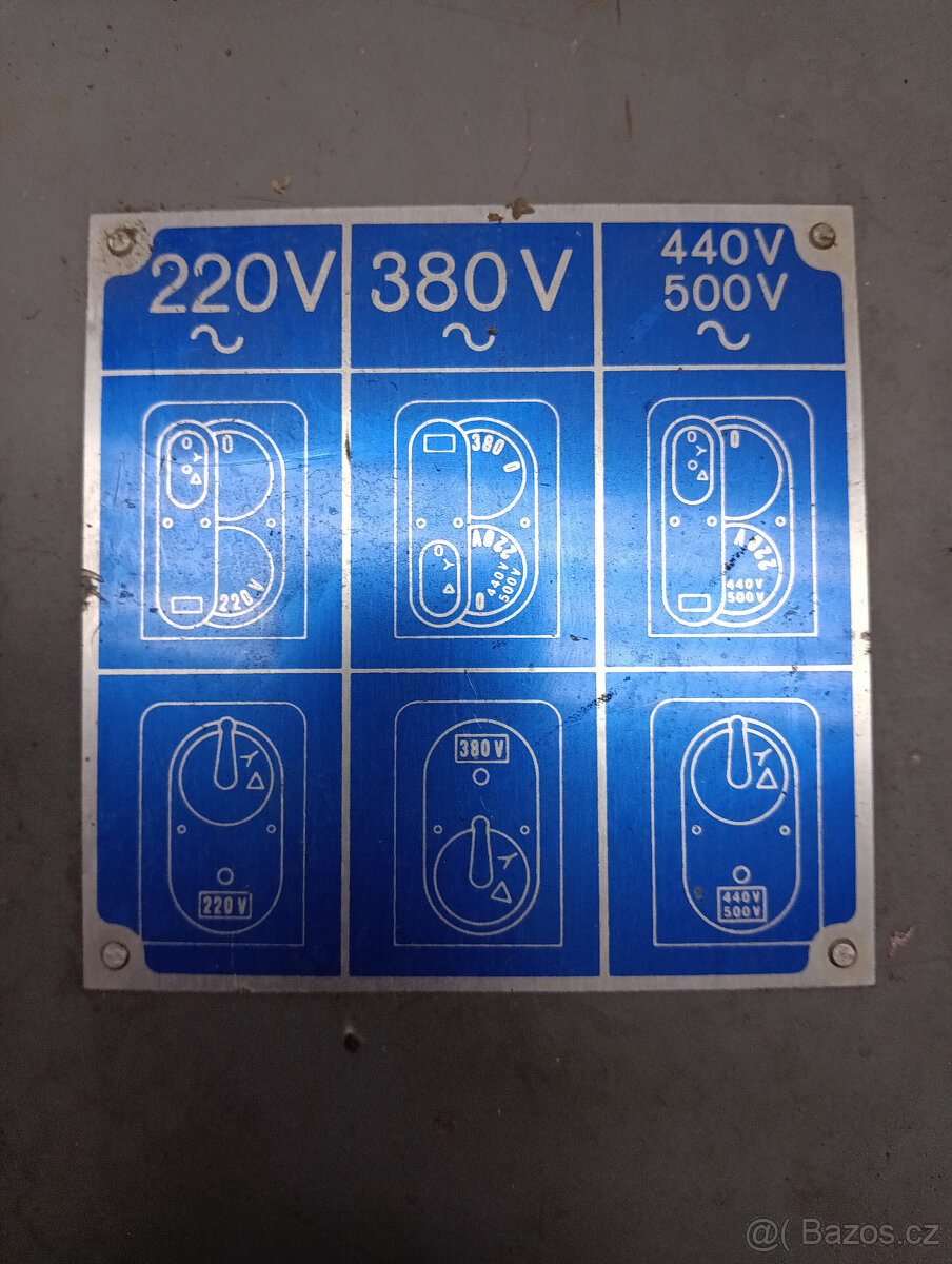 Vačkový přepínač HVĚZDA - TROJÚHELNÍK + napětí - 4