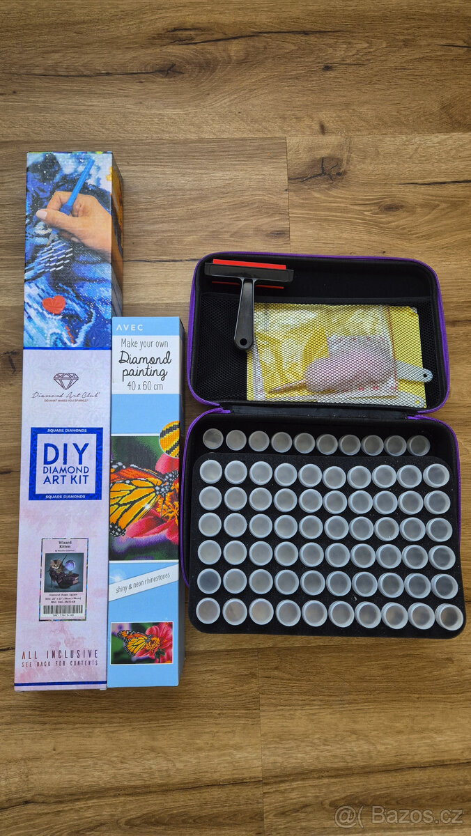 2x diamantové malování + kufřík - 4