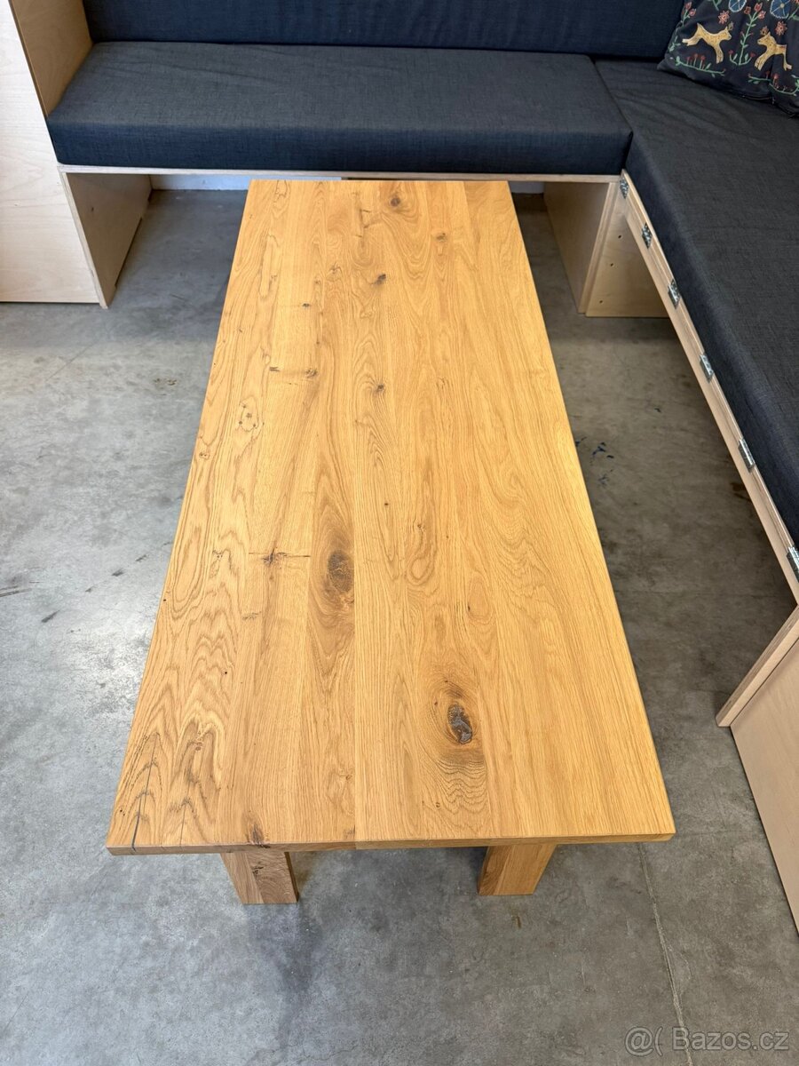 Konferenční stolek dub masiv - 4
