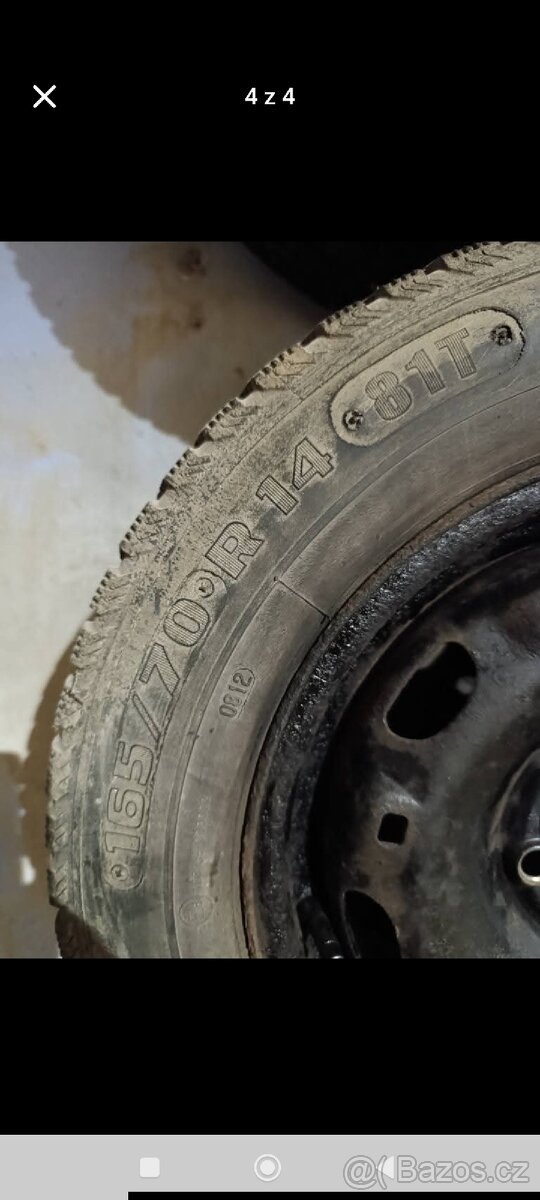 Plechová kola 165/70 R14 Fabia - 4