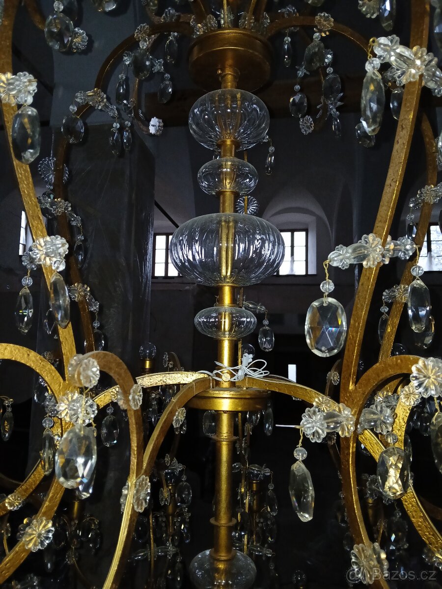 Prodám unikátní zámecký lustr, Lustry Bronze d'Art Français - 4