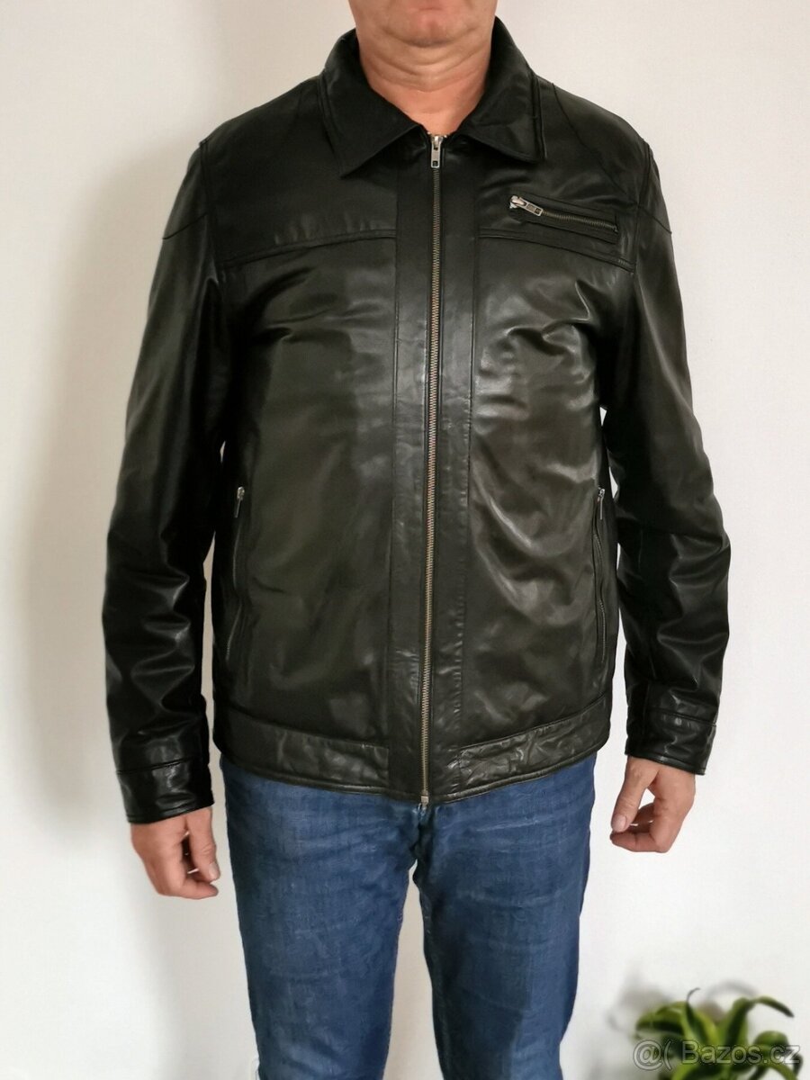 Kožená bunda Rhode Island, černá, vel.L. - 4