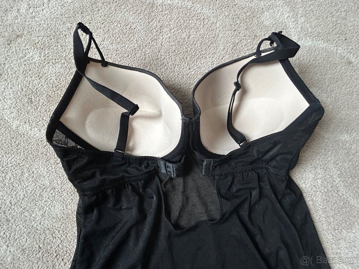 Podprsenka s košilkou 80D - černá - 4