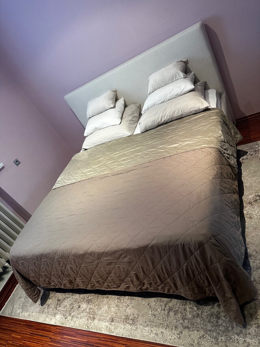 Čalouněná postel Modesto Frame, Wooden Oak + matrace v ceně - 4