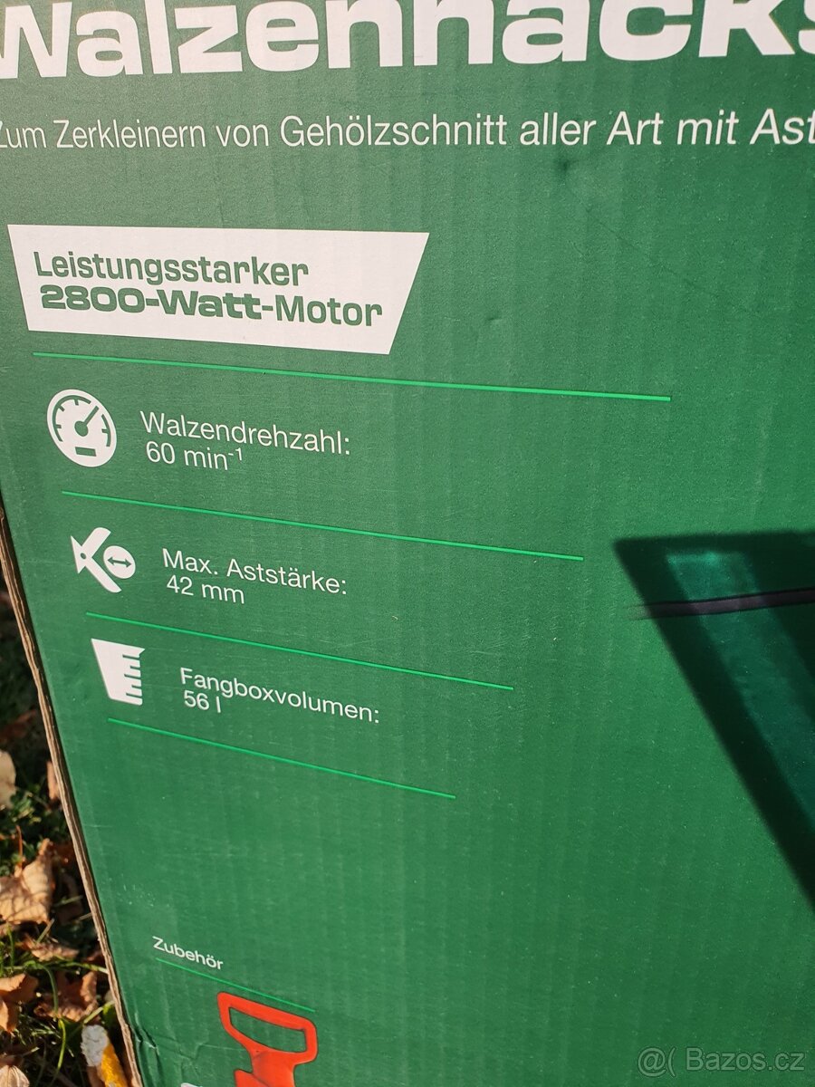 NOVÝ VÝKONNÝ zahradní drtič Parkside 2800w - 4