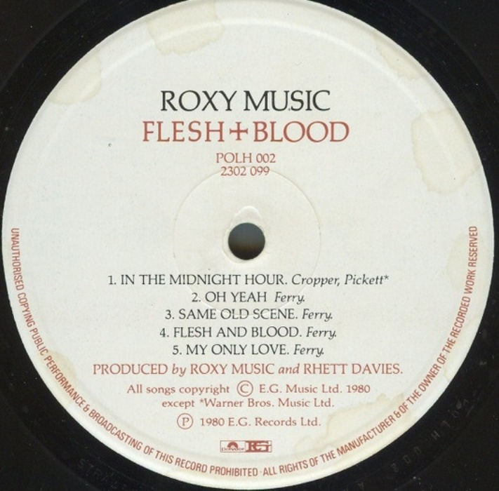LP deska Roxy music-Flesh+ blood z r.1980/154/ - 4
