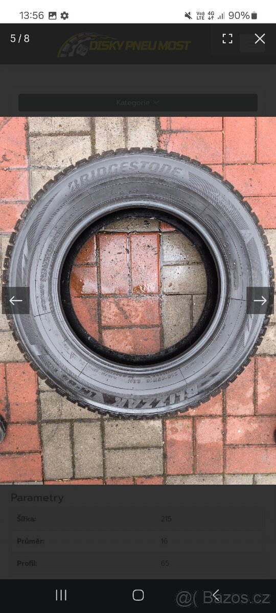 215/65R16 98H 5,5-6,5MM BRIDGESTONE - 4