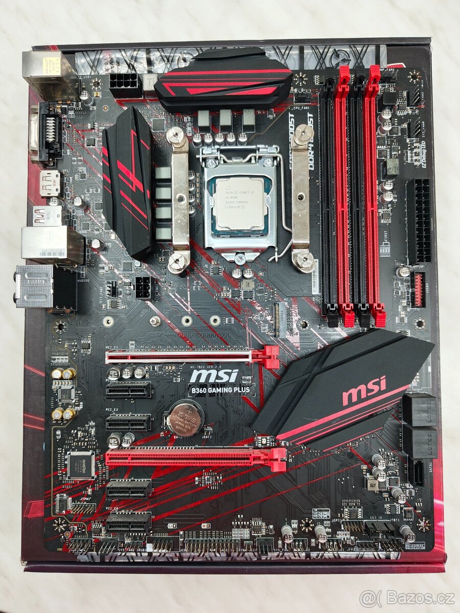 MSI B360 GAMING PLUS + Intel i5-8500 + chladič Fera 3 - 4