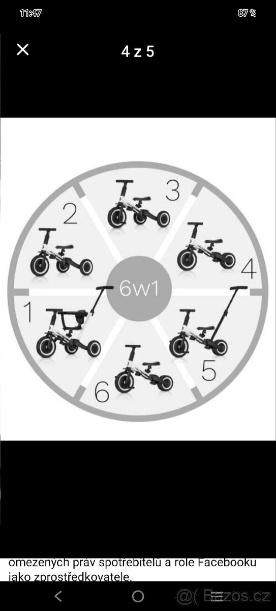 Kolo odrážedlo tříkolka zopa 6v1 - 4
