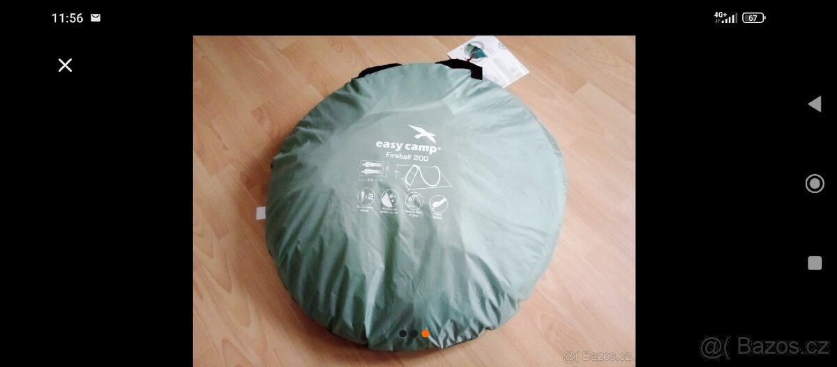 Prodám stan Easycamp Fireball 200 pro dvě osoby nový - 4