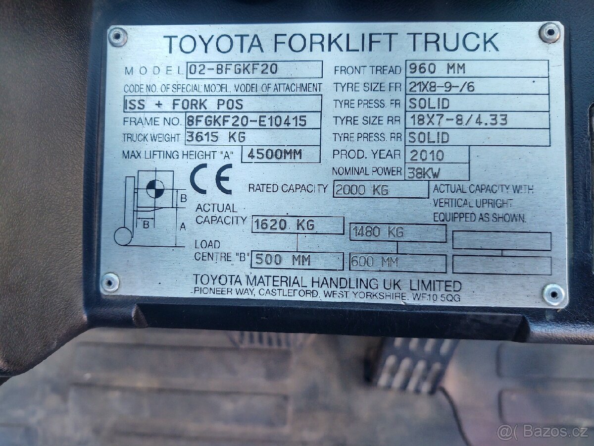 VZV Toyota nosnost 2t.lpg - 4