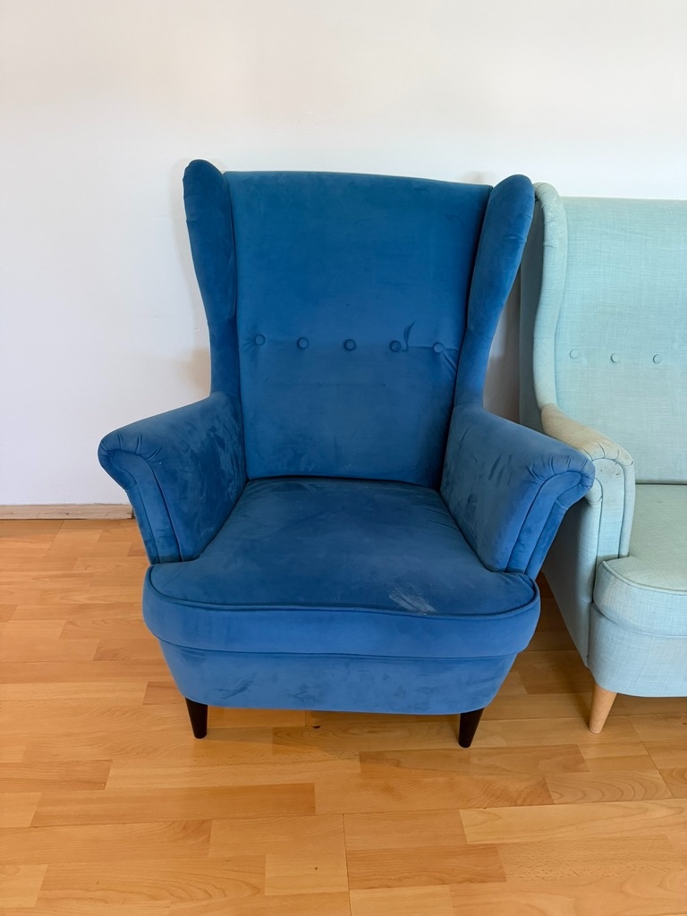 3× IKEA STRANDMON křeslo ušák - 4